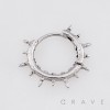 GOTHIC SPIKE BEAD HALO 316L SURGICAL STEEL EARRING